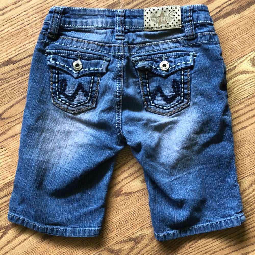YMI Girls Denim Bermuda Shorts - Picture 2 of 7